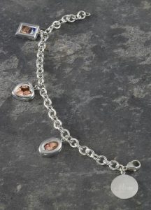 Gift Ideas For Her - Personalized Sterling Silver Photo Charm Bracelet