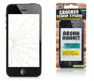 Cracked iPhone Case Sticker Prank