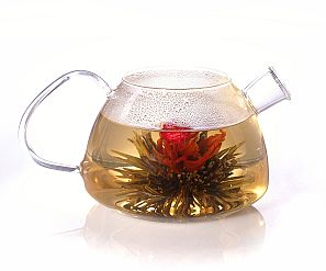 flowering tea in pot